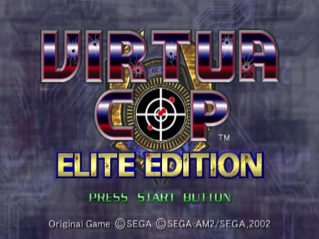 Virtua Cop : Elite Edition — Title screen