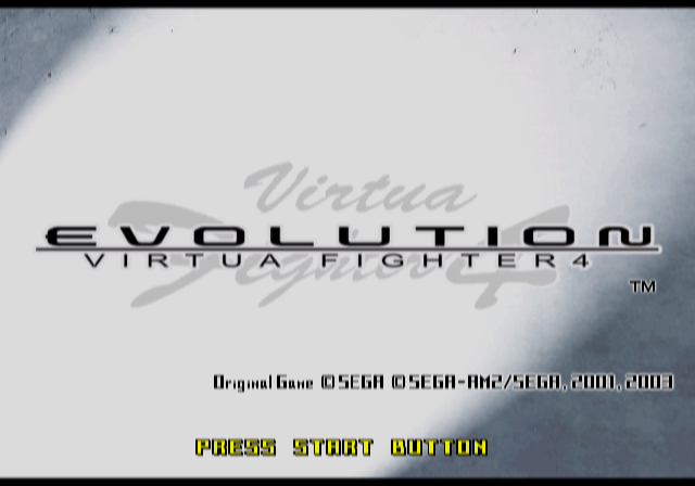 Virtua Fighter 4 : Evolution — Title screen