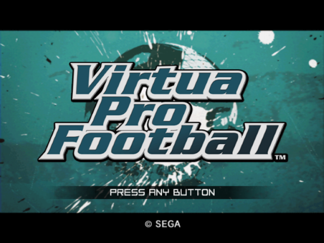Virtua Pro Football — Title screen