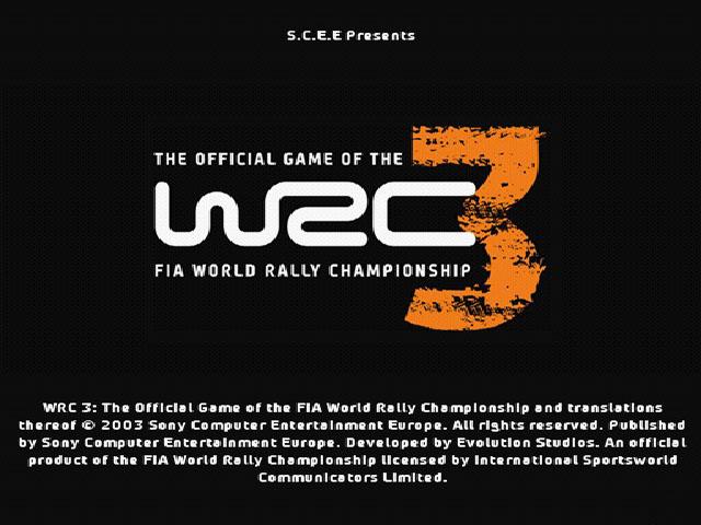 WRC 3 : The Official Game of the FIA World Rally Championship — Title screen