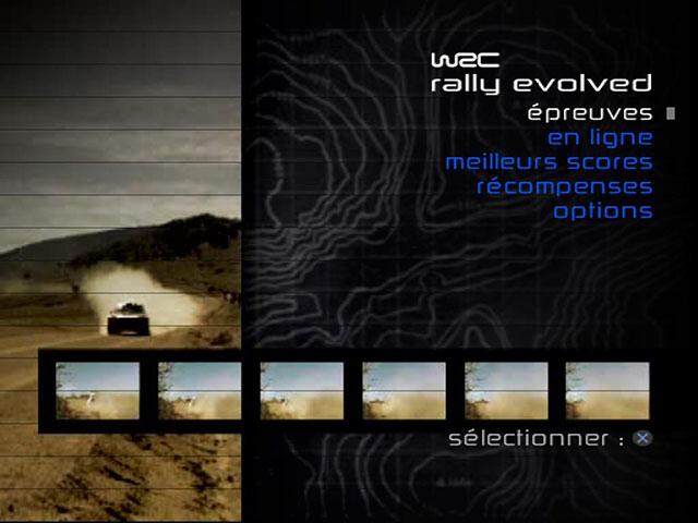 WRC : Rally Evolved — Title screen