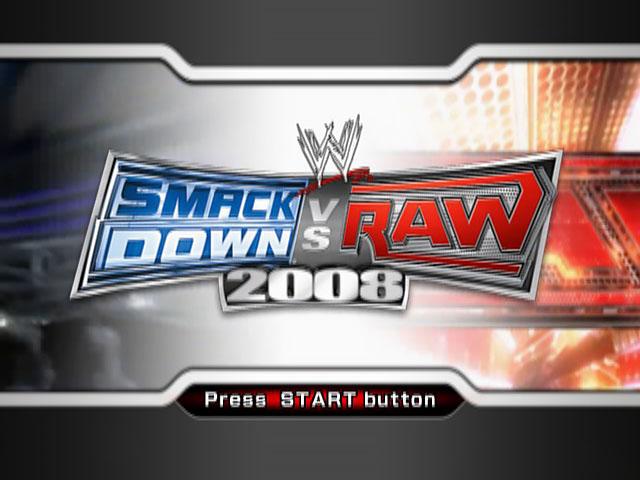 WWE SmackDown vs. Raw 2008 — Title screen