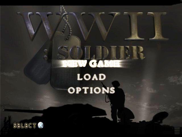 WWII : Soldier — Title screen