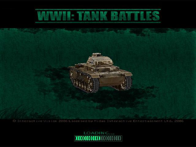 WWII : Tank Battles — Title screen