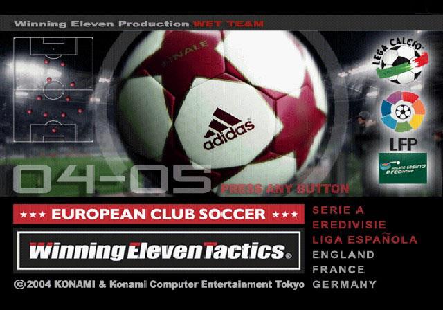 Winning Eleven Tactics : European Club Soccer — Title screen