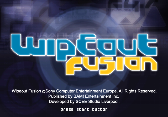 WipEout Fusion — Title screen