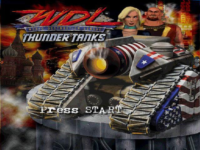 World Destruction League : Thunder Tanks — Title screen
