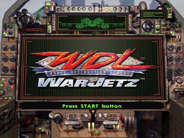 World Destruction League : WarJetz — Title screen