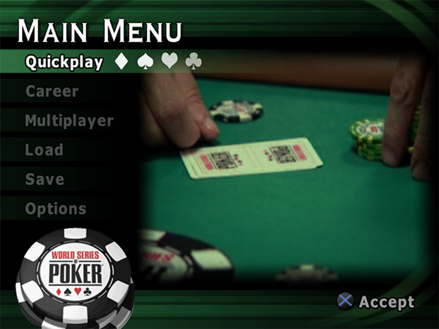 World Series of Poker — Title screen