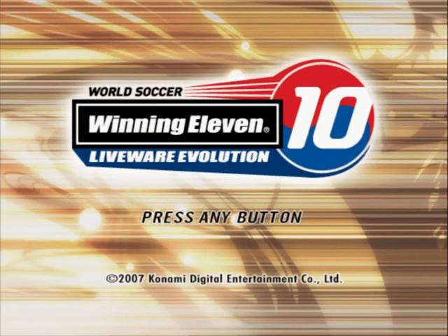 World Soccer Winning Eleven 10 - Liveware Evolution — Title screen