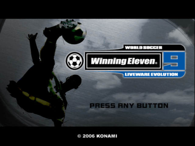 World Soccer Winning Eleven 9 : Liveware Evolution — Title screen