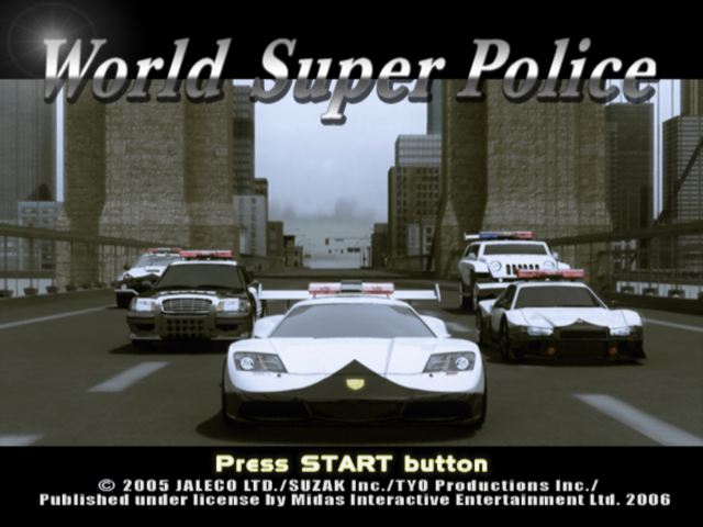 World Super Police — Title screen