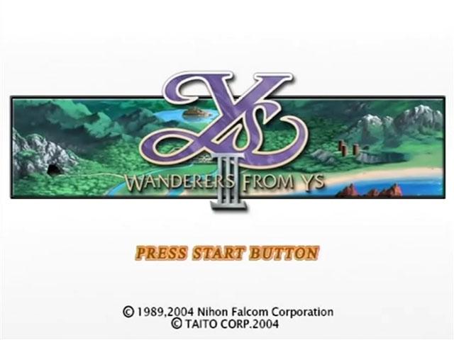 Ys III : Wanderers from Ys — Title screen