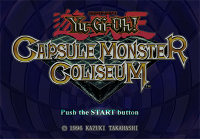 Yu-Gi-Oh! Capsule Monster Coliseum — Title screen