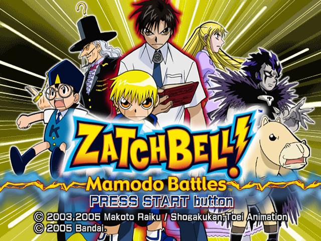 Zatch Bell! Mamodo Battles — Title screen