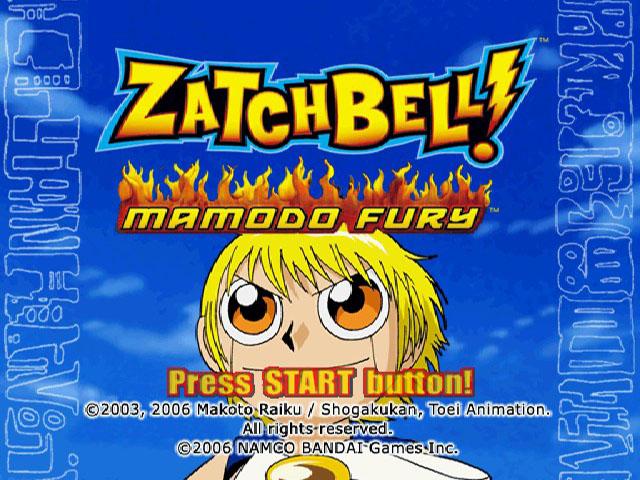 Zatch Bell! Mamodo Fury — Title screen