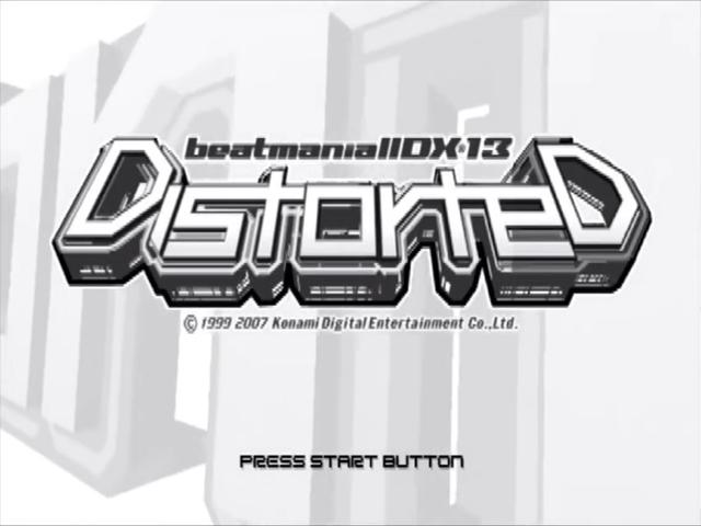 beatmania IIDX 13 : DistorteD — Title screen