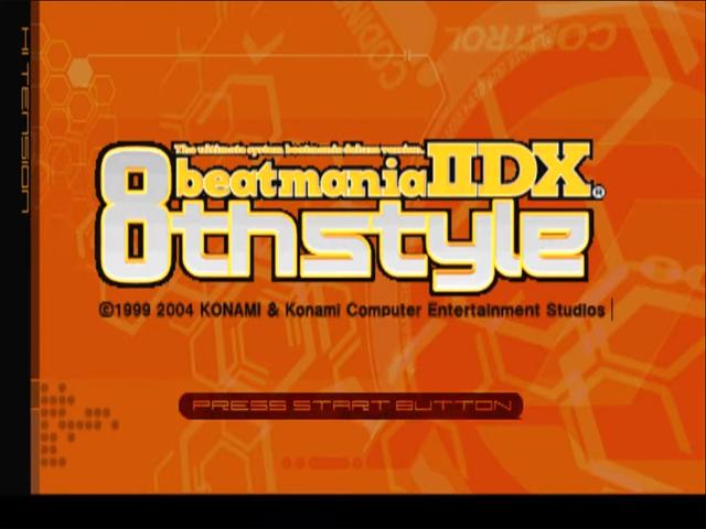 beatmania IIDX 8th Style — Title screen