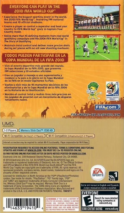 2010 FIFA World Cup : South Africa — Box back