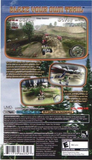 ATV Offroad Fury : Blazin' Trails — Box back