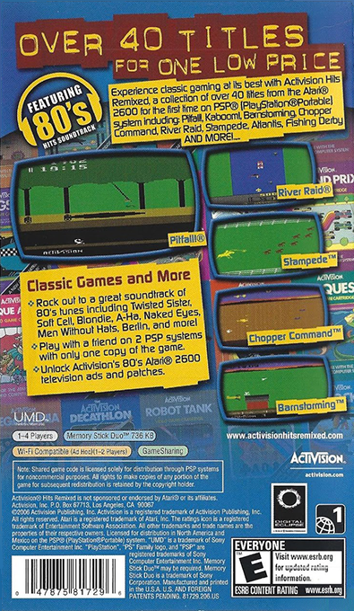 Activision Hits Remixed — Box back