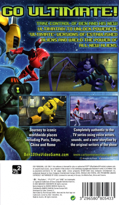 Ben 10 : Ultimate Alien, Cosmic Destruction — Box back