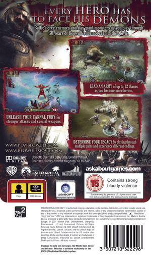 Beowulf : The Game — Box back