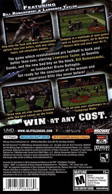 Blitz : Overtime — Box back