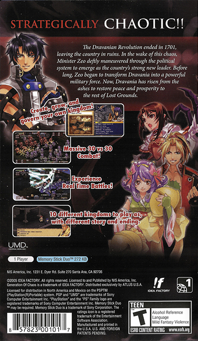 Generation of Chaos — Box back