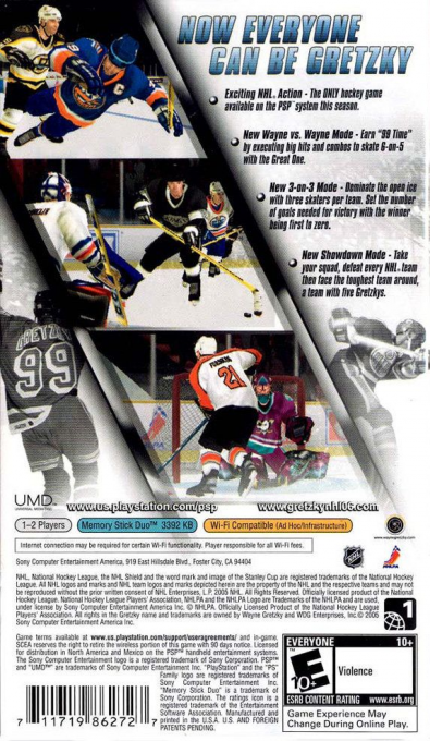 Gretzky NHL 06 — Box back