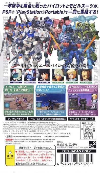 Gundam Battle Tactics — Box back