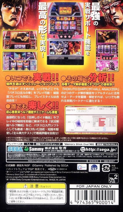 Jissen Pachi-Slot Hisshouhou! Portable : Pachi-Slot Hokuto no Ken — Box back