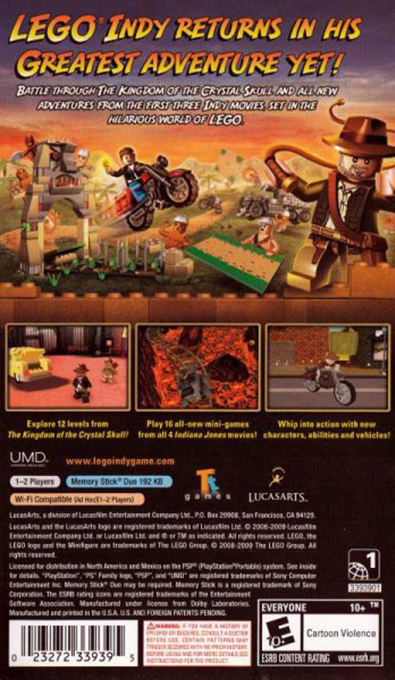 LEGO Indiana Jones 2 : The Adventure Continues — Box back