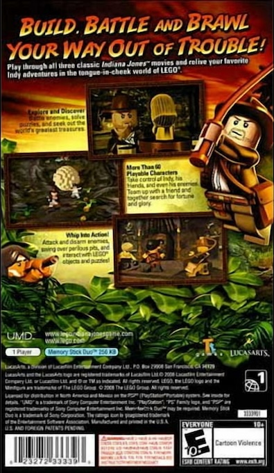 LEGO Indiana Jones: The Original Adventures — Box back