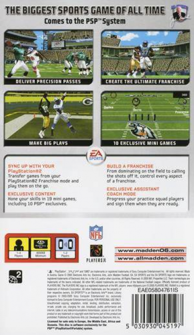 Madden NFL 06 — Box back