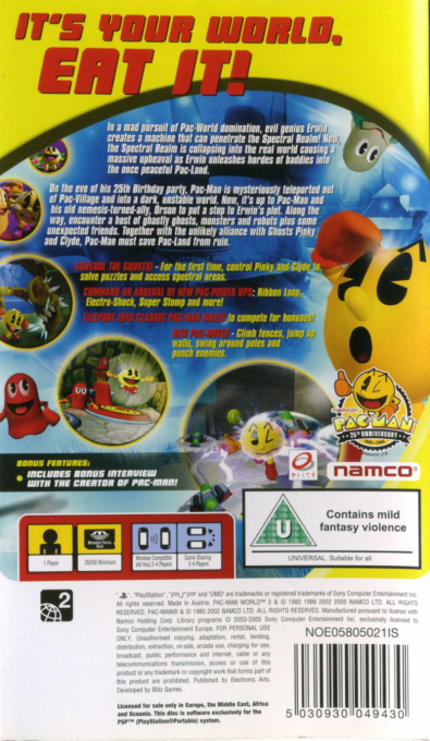 Pac-Man World 3 — Box back