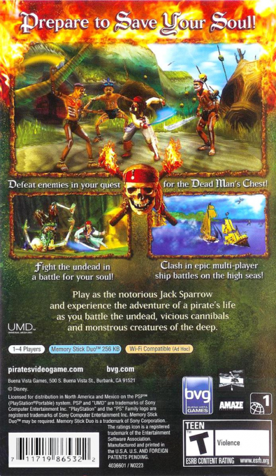 Pirates of the Caribbean: Dead Man's Chest — Box back
