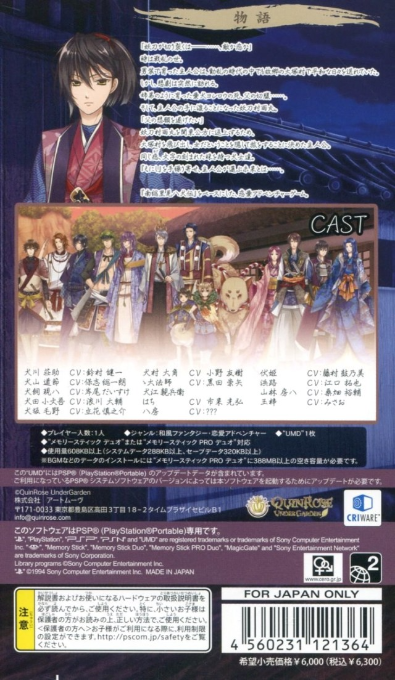 Satomi Hakkenden : Hachitama no Ki — Box back