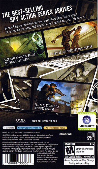 Splinter Cell Essentials — Box back
