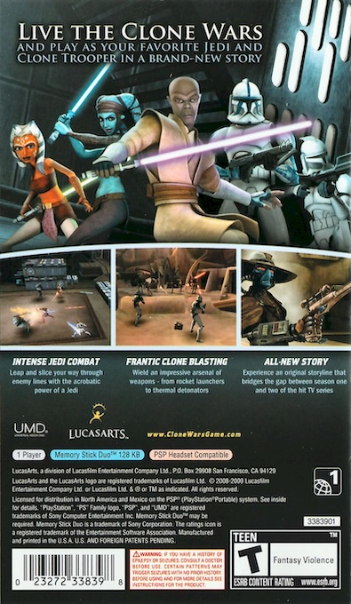 Star Wars : The Clone Wars, Republic Heroes — Box back