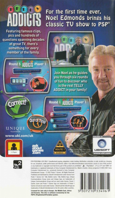 Telly Addicts — Box back