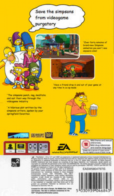 The Simpsons Game — Box back