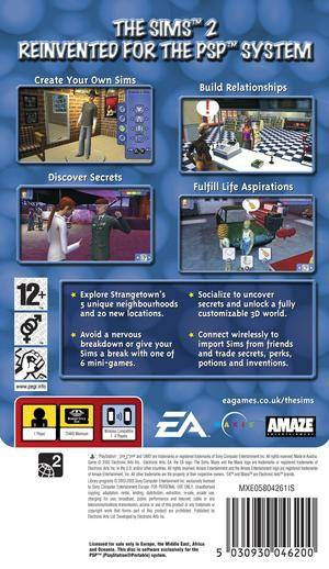 The Sims 2 — Box back