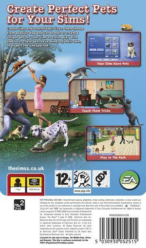The Sims 2 : Pets — Box back