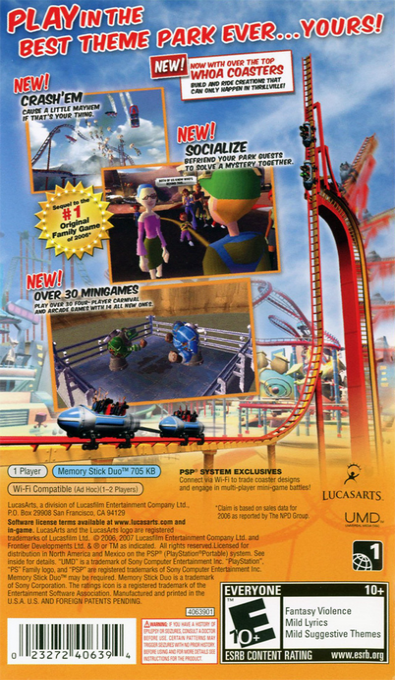 Thrillville : Off the Rails — Box back