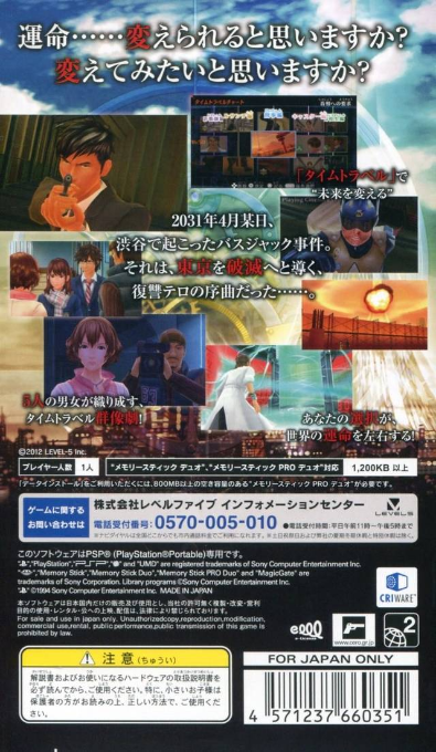 Time Travelers — Box back