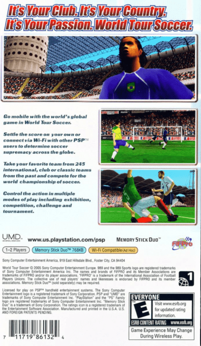 World Tour Soccer — Box back