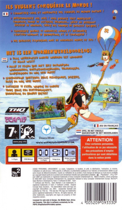 Worms : Battle Islands — Box back