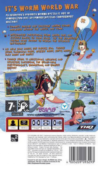 Worms : Open Warfare 2 — Box back