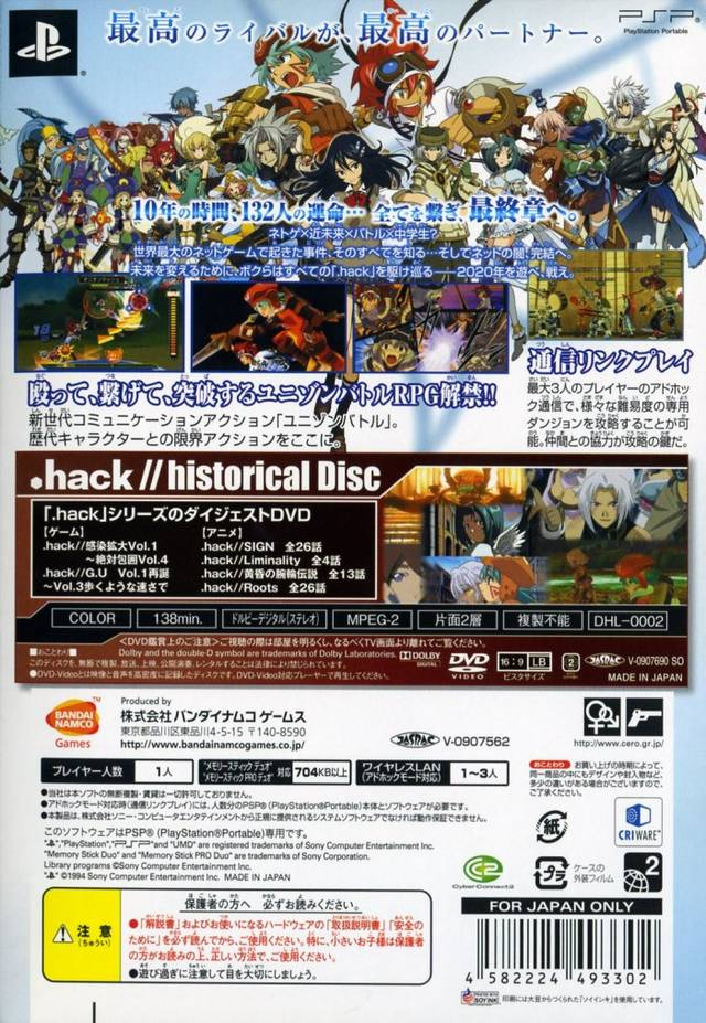 .hack//Link — Box back